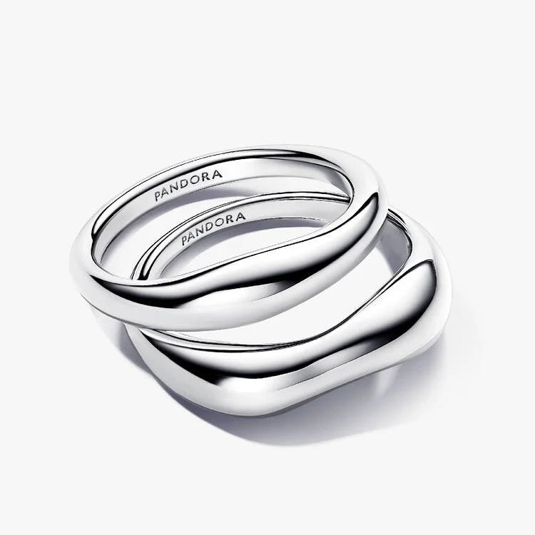 Pandora Organically Shaped Stacking Rings