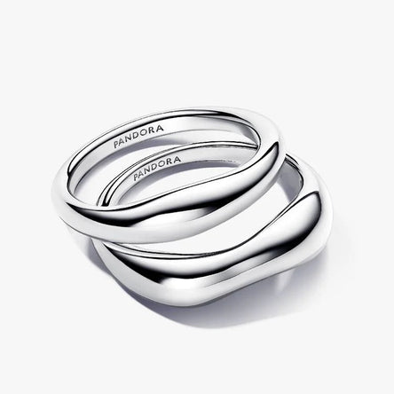 Pandora Organically Shaped Stacking Rings