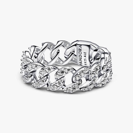 Pandora Pavé Cuban Chain Ring