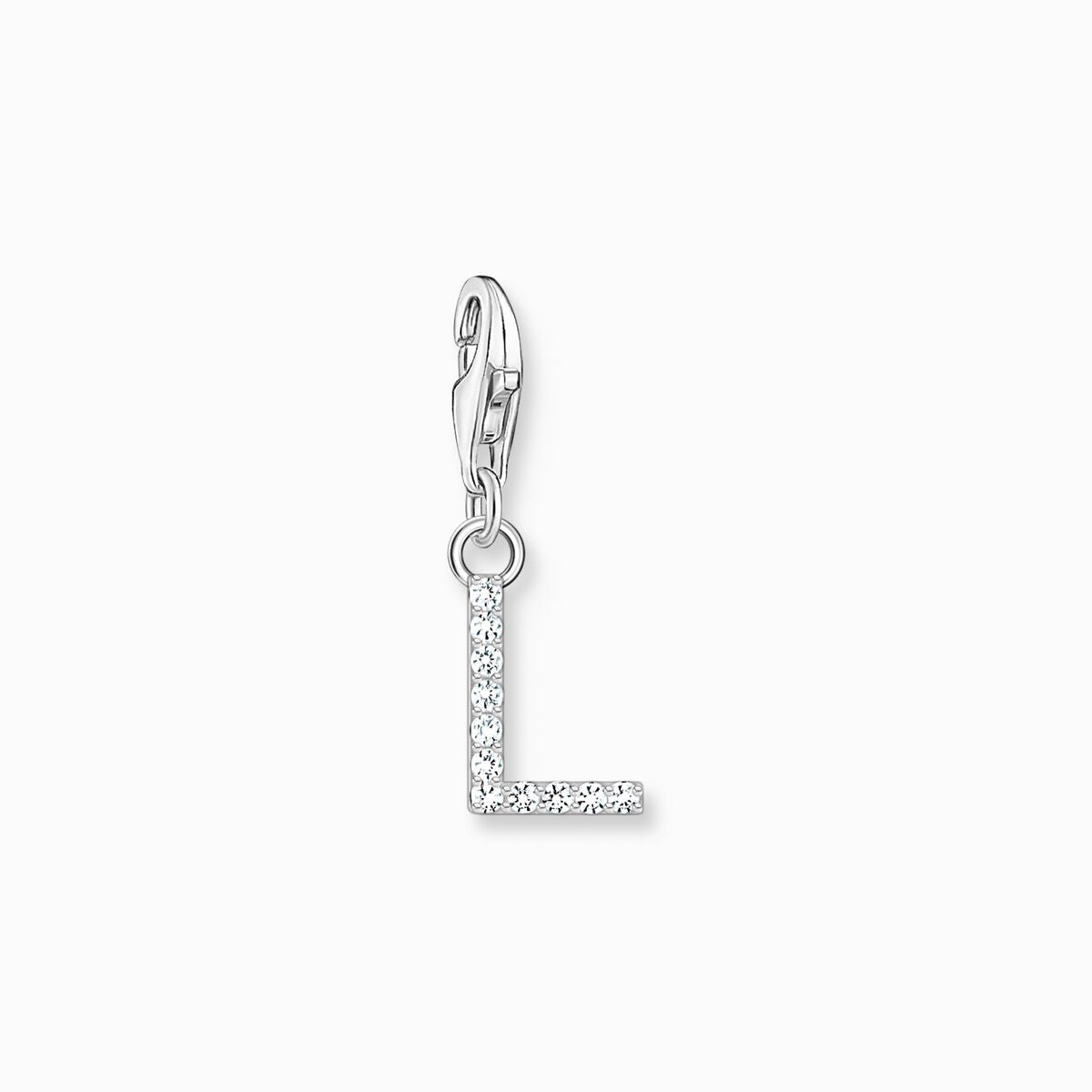 Thomas Sabo Silver Letter L Charm Pendant with White Stones