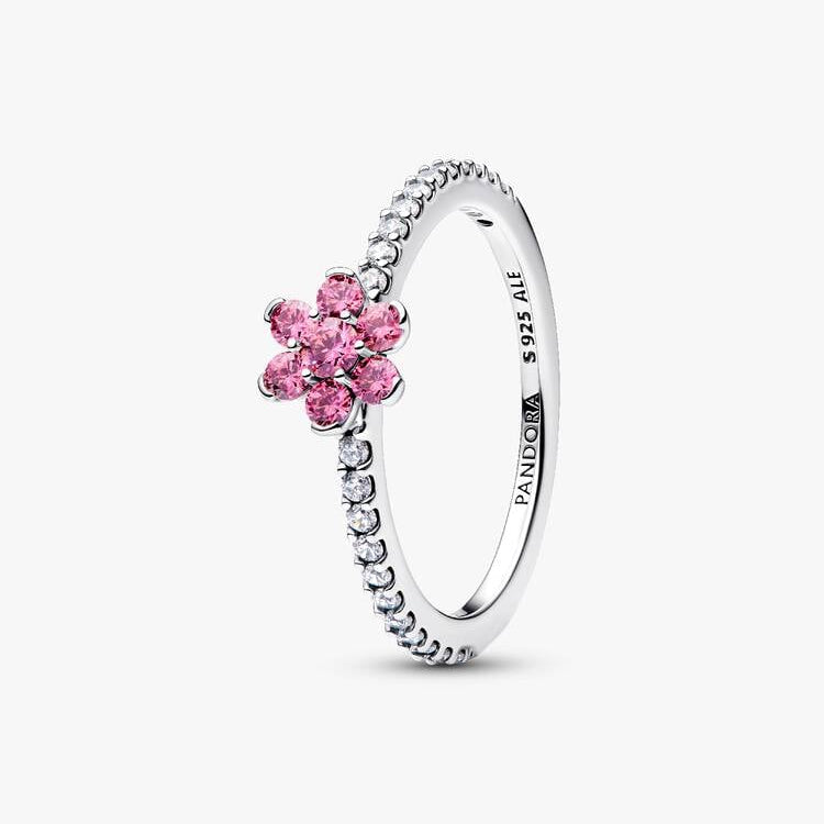Pandora Sparkling Pink Flower Ring