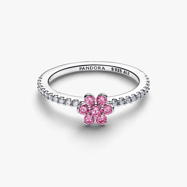 Pandora Sparkling Pink Flower Ring