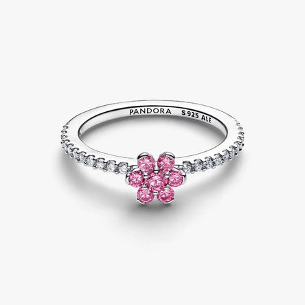 Pandora Sparkling Pink Flower Ring