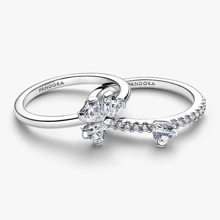 Pandora Sparkling Lucky Clover Splittable Ring