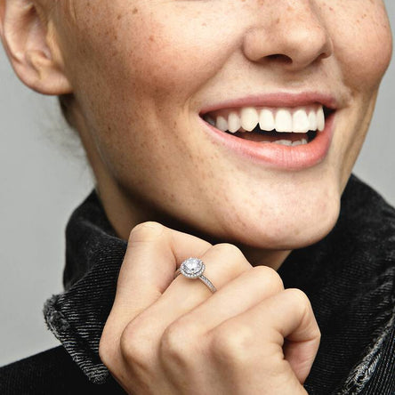 Pandora Round Sparkle Halo Ring