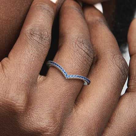 Pandora Timeless Wish Sparkling Blue Ring