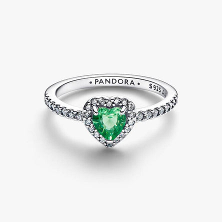 Pandora Elevated Mint Green Heart Ring