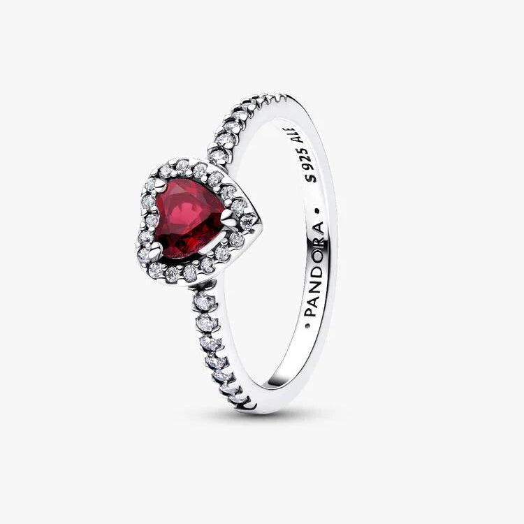 Pandora Elevated Fuchsia Rose Heart Ring
