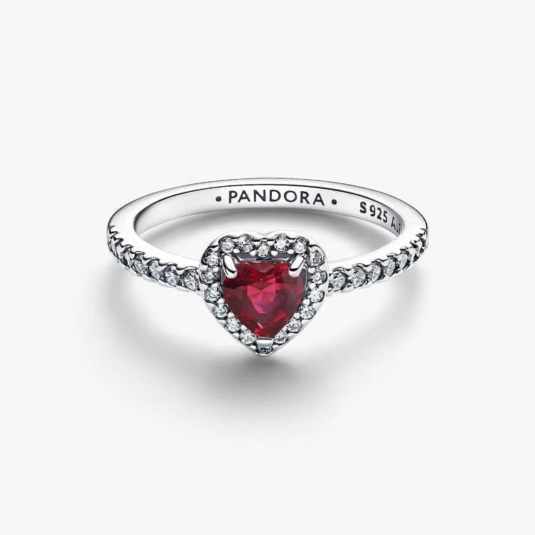 Pandora Elevated Fuchsia Rose Heart Ring