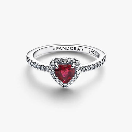 Pandora Elevated Fuchsia Rose Heart Ring