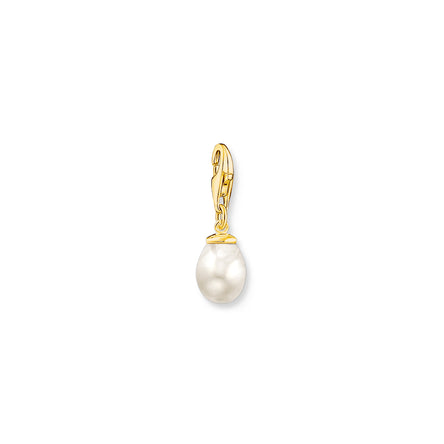 Thomas Sabo Gold Plated Charm with White Pearl