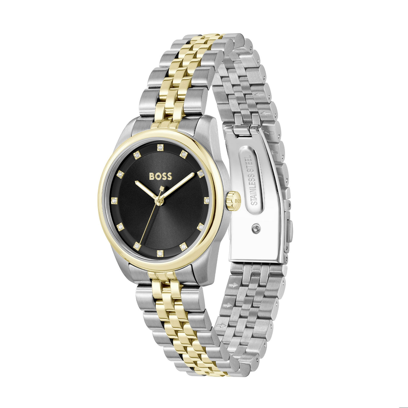 BOSS Graceful Two Tone Crystal Ladies Watch