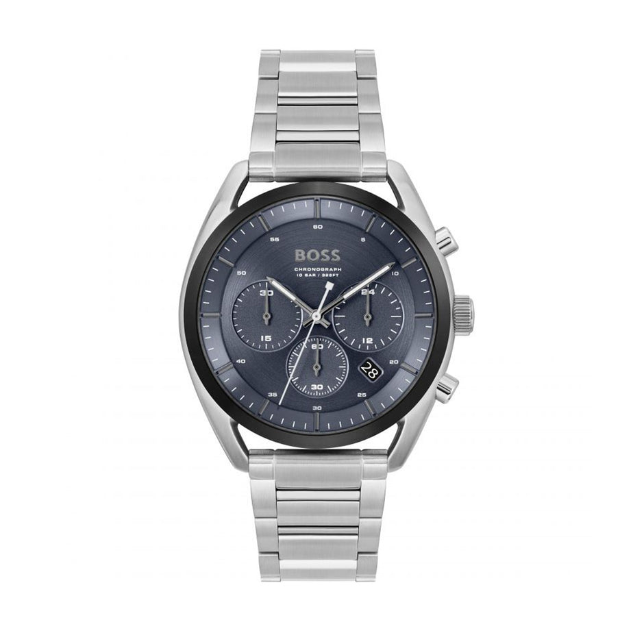Boss Gents Top Blue Stainless Steel Watch