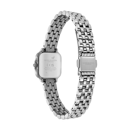 Olivia Burton 20mm Mini Grosvenor Sage Green & Silver Bracelet Watch