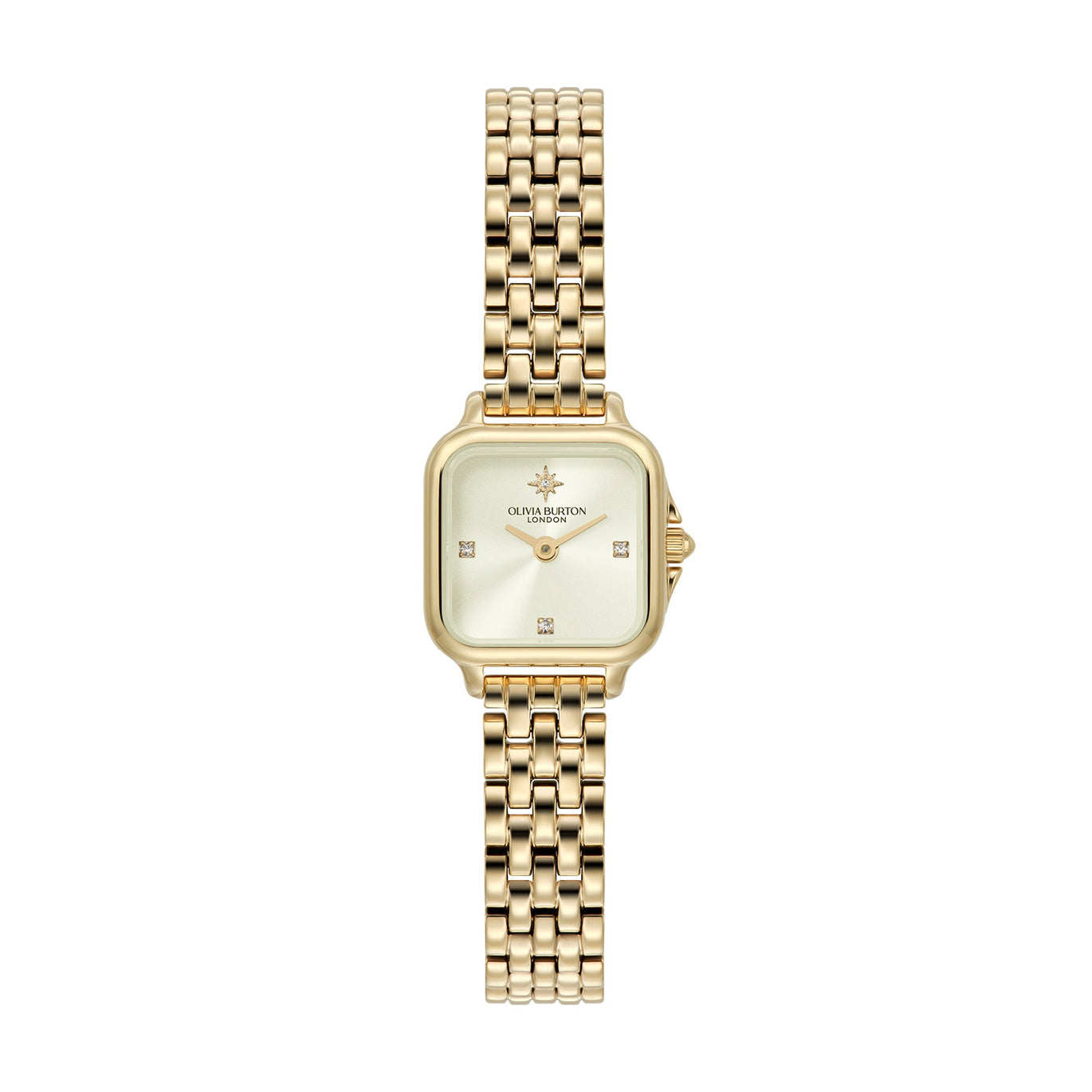 Olivia Burton 20mm Mini Grosvenor Ivory & Gold Bracelet Watch
