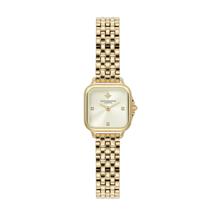Olivia Burton 20mm Mini Grosvenor Ivory & Gold Bracelet Watch