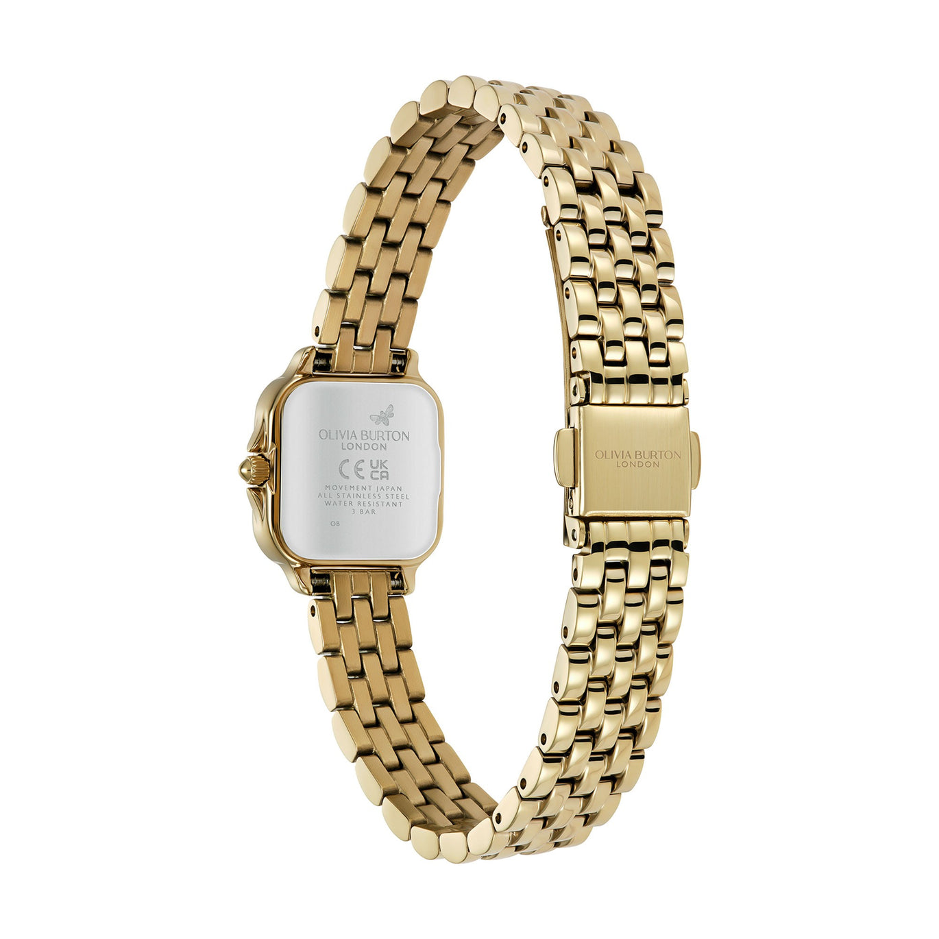 Olivia Burton 20mm Mini Grosvenor Ivory & Gold Bracelet Watch
