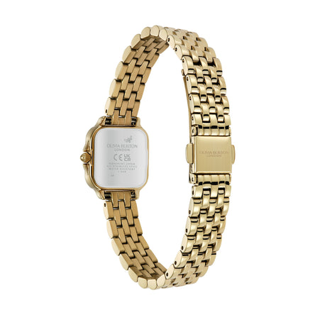 Olivia Burton 20mm Mini Grosvenor Ivory & Gold Bracelet Watch