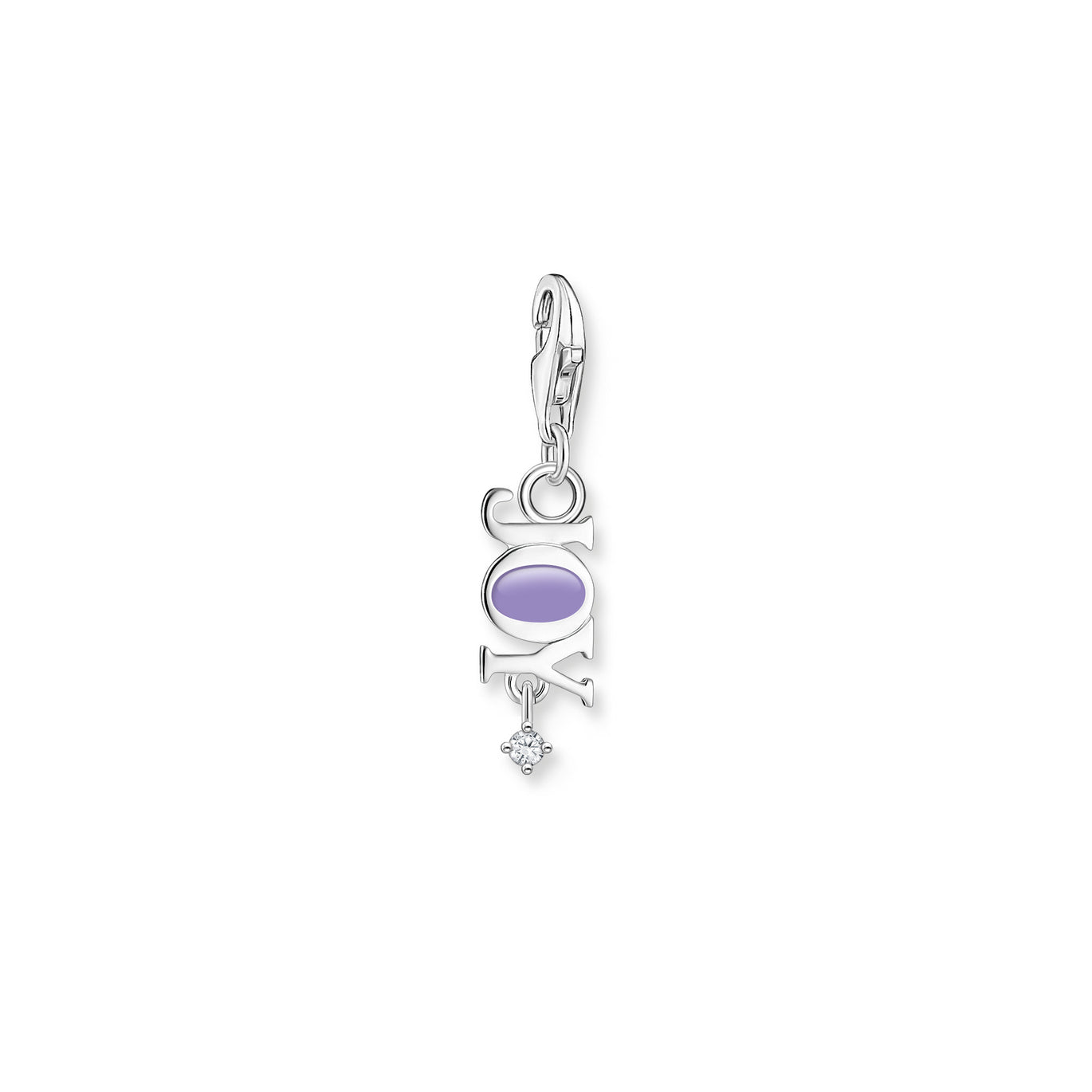 Thomas Sabo 'JOY' Charm Pendant Silver with White Stones