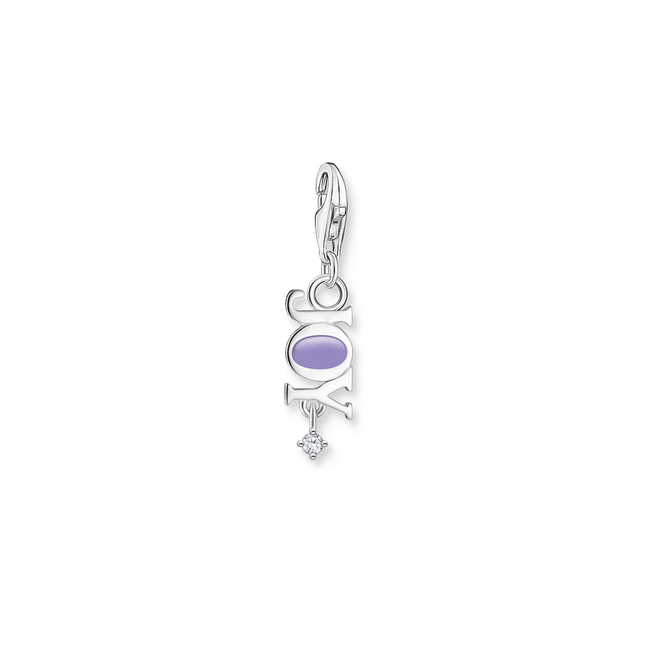 Thomas Sabo 'JOY' Charm Pendant Silver with White Stones