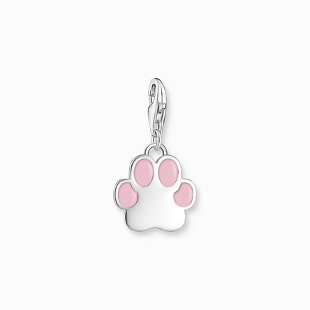 Thomas Sabo Silver & Pink Dog Paw Charm