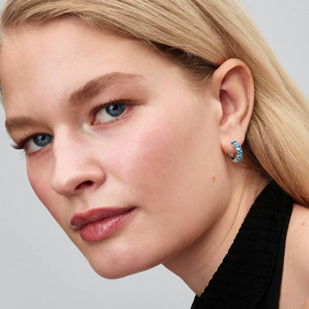 Pandora Light Blue Hoop Earrings