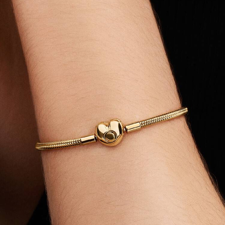 Pandora Heart Clasp Snake Chain Bracelet