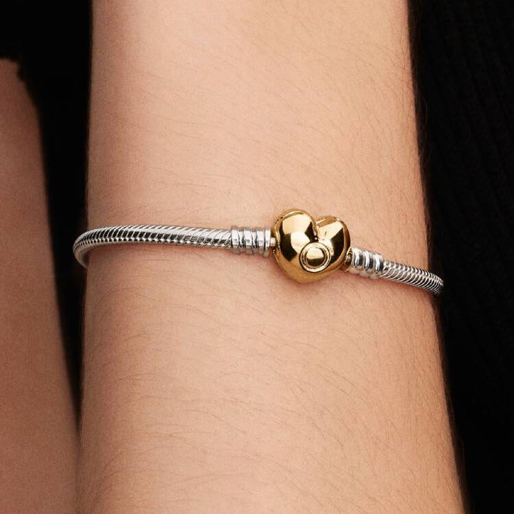 Pandora Heart Clasp Snake Chain Bracelet