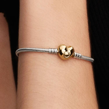 Pandora Heart Clasp Snake Chain Bracelet