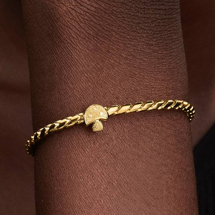 Pandora Textured Mushroom Mini Charm