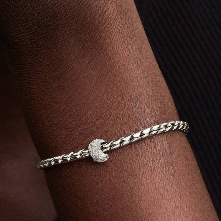 Pandora Textured Moon Mini Charm