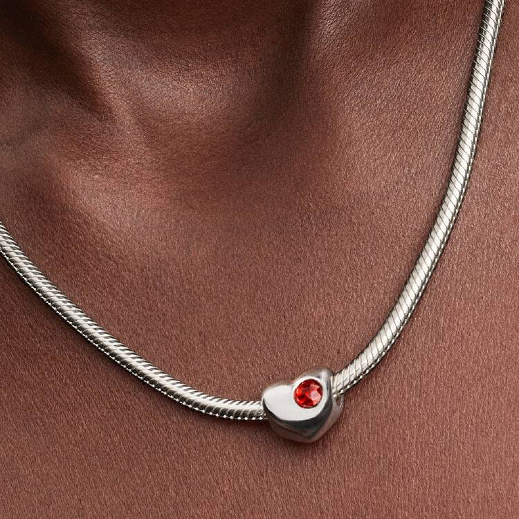 Pandora Engravable January Birthstone Heart Charm