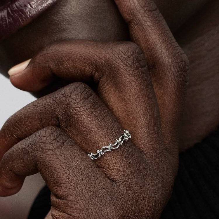 Pandora Crescent Moon Ring
