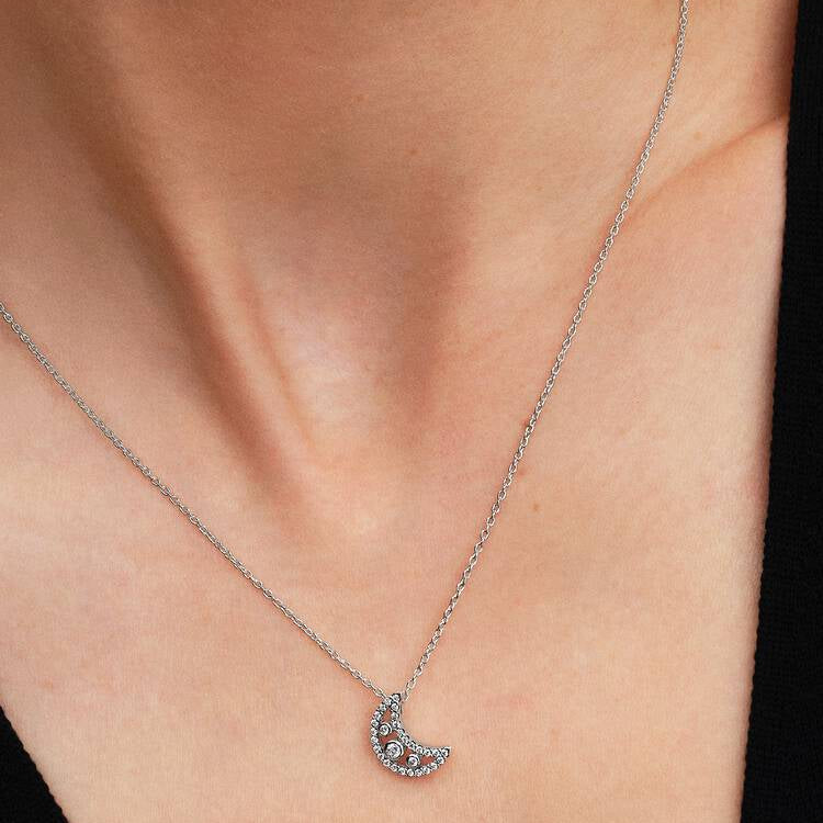 Pandora Crescent Moon Pendant Necklace