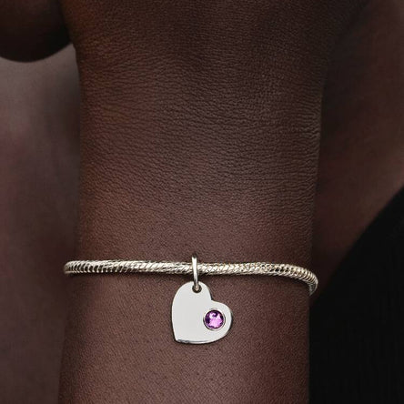 Pandora February Heart Dangle Charm