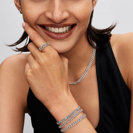 Pandora Pavé Cuban Chain Ring