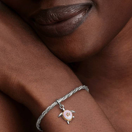 Pandora 2026 Pink Sea Turtle Lab-grown Diamond Dangle Charm