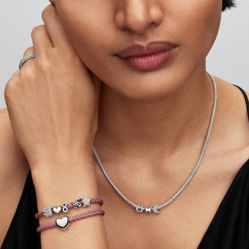 Pandora Shimmering Pink Cord Bracelet