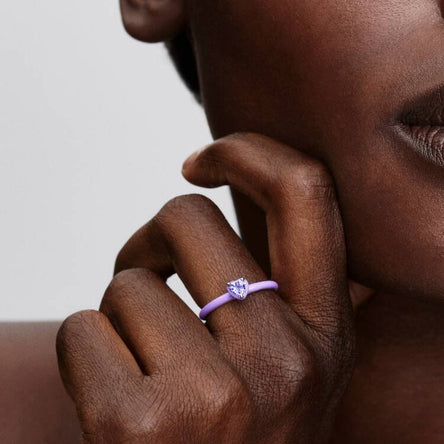 Pandora Purple Chakra Heart Ring