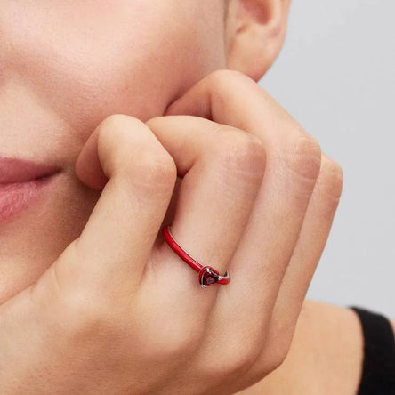 Pandora Red Chakra Heart Ring