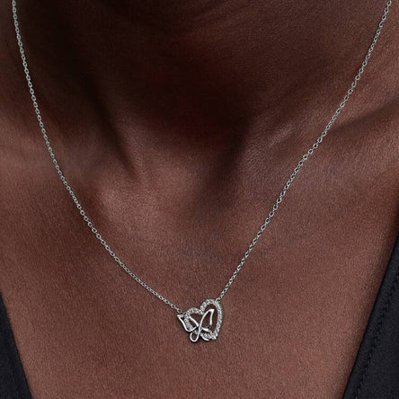 Pandora Entwined Heart & Butterfly Pendant Necklace