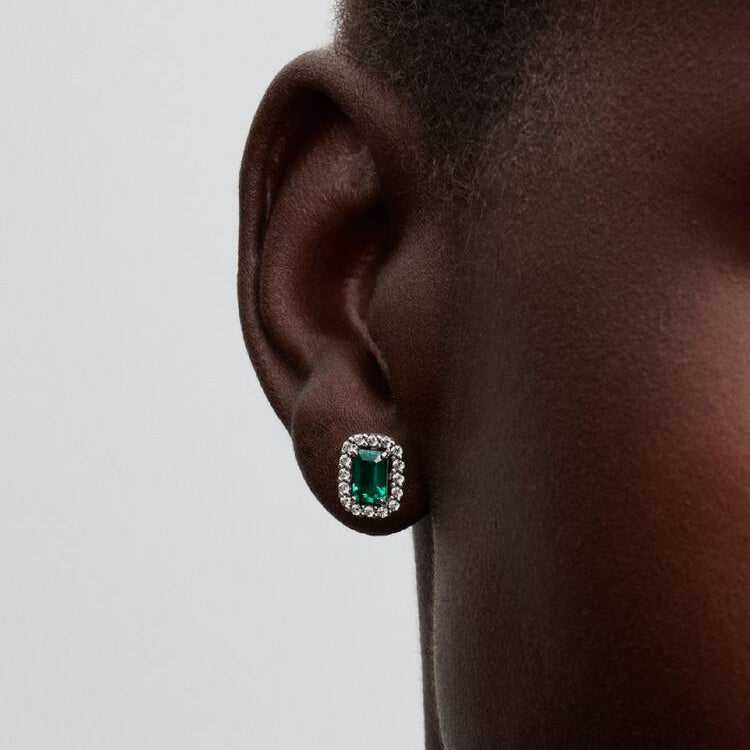 Pandora Sparkling Rectangular Stud Earrings