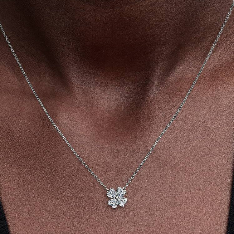 Pandora Sparkling Lucky Clover Pendant Necklace