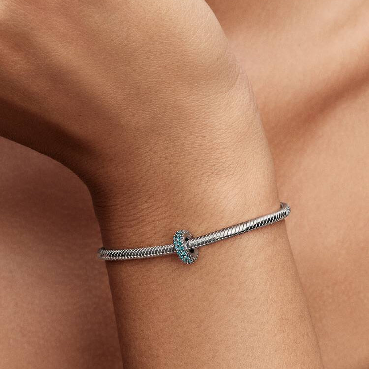 Pandora Ice Blue Stone Spacer Charm