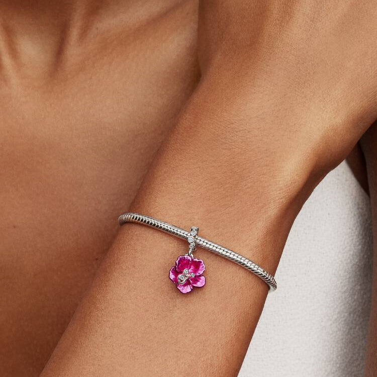 Pandora Hibiscus Dangle Charm