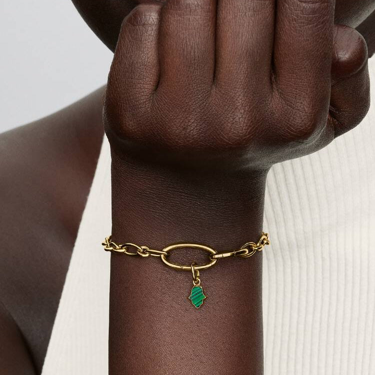 Pandora Green Hamsa Hand Mini Dangle Charm
