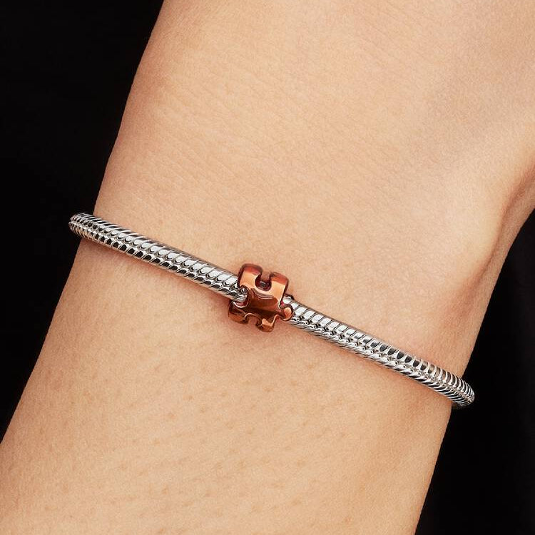 Pandora Orange Puzzle Piece Mini Charm