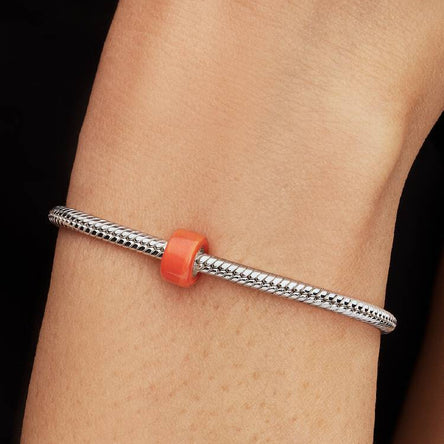 Pandora Orange Murano Glass Mini Charm