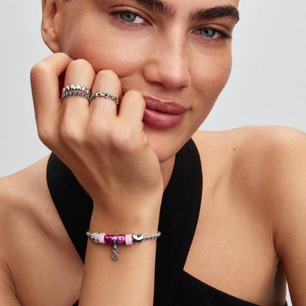 Pandora Pink Happy Face Mini Charm