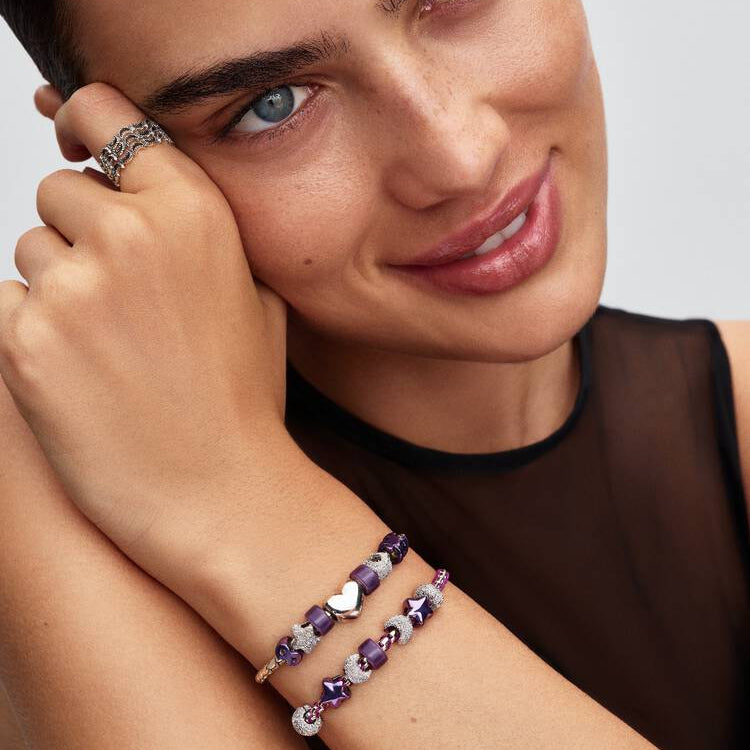 Pandora Purple Murano Glass Mini Charm
